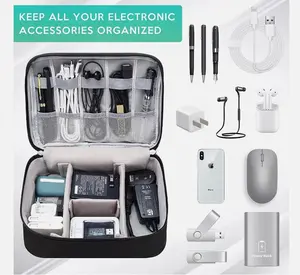 Portable Electronic Organizer Travel Cable Storage Bag Cord Case Accessories US