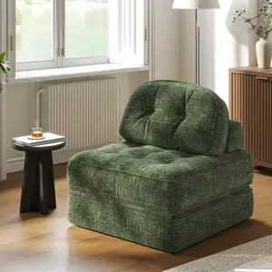 Dowinx Foldable Velvet Sofa Bed,Modern Single Design for Living Room, Apartments,Bedroom - Comfy Lounge & Gaming Couch for Kids/Adults