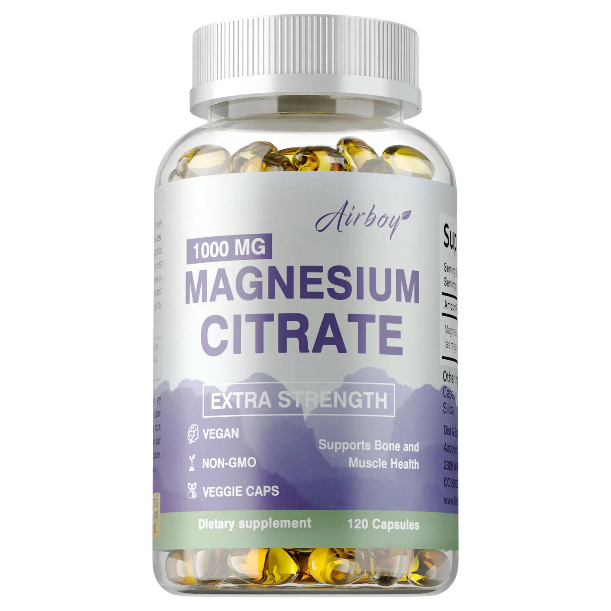 Heart Health, Bone Health, Strengthen Muscles, Soothe Nerves - Magnesium Citrate - 1000MG Support