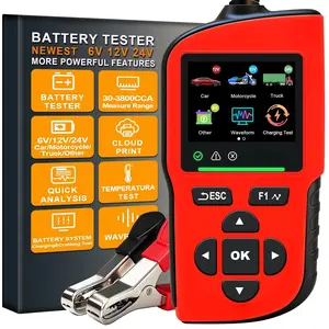 BT90 PRO 2-360Ah  Tester with Cloud Printing, 30-3800 CCA, 6V/12V/24V Digital Analyzer, SOH/SOC//Res/Cranking& Test, Real-Time Ambient Temp, AGM/EFB/Gel/Li