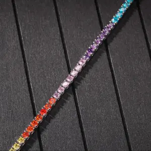 Rainbow Tennis Bracelet for Women