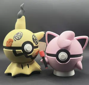 Mimikyu & Jigglypuff Pokeballs (with stands)