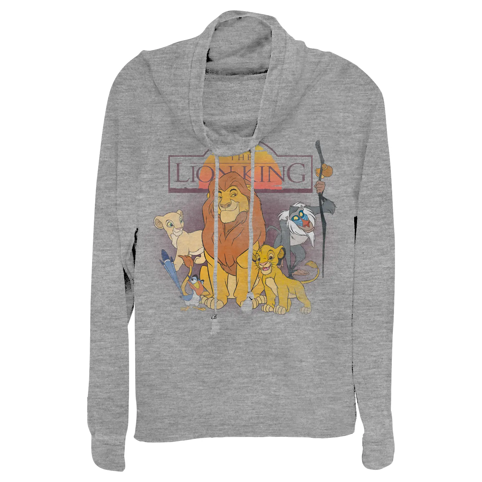 Juniors Womens Lion King Family Cowl Neck Sweatshirt