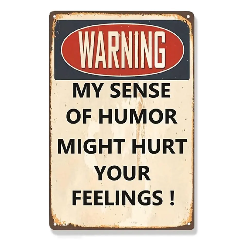 Vintage Rectangular Cast Iron Warning Slogan Tin Sign - Decorative Wall Sign, Indoor Signage, Home Decor Products, 2026 Home Supplies Accent Gift for Men-Women