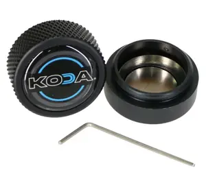 Koda Round Chalk Holder - Customizable Adjustable Fit for TAOM Chalk, Includes Wrench & Billiards Scuffer, Billiards & Snooker Accessories for Storage