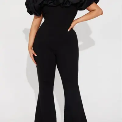 Black Velvet Jumpsuit TikTok Shop - Main Image