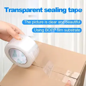 Low Noise Silent Transparent Packing Tape, Strong Adhesive Clear Tape, Bopp Logistics Sealing Tape, Office Use Width 4.5cm Length 150 Yards