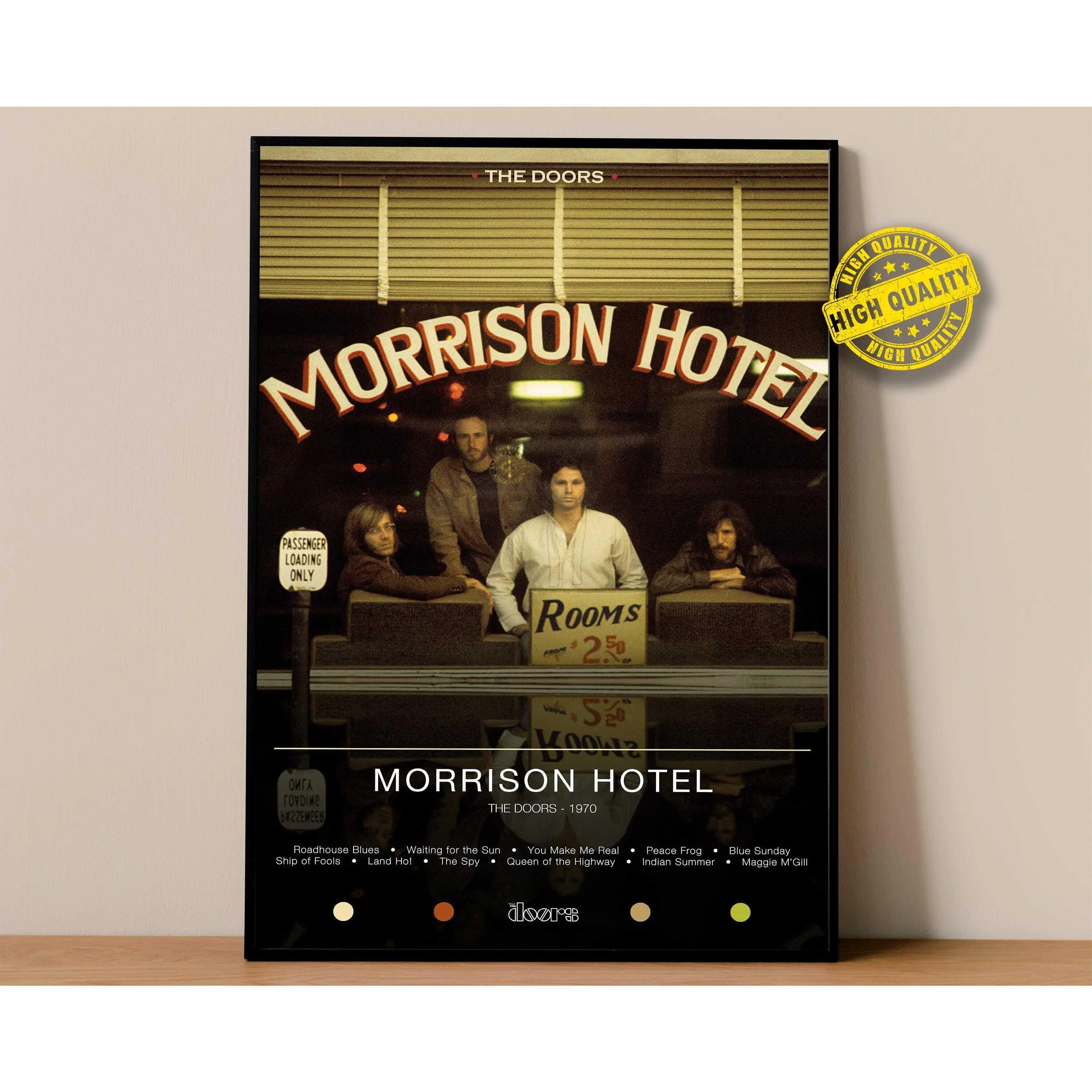 The Doors Poster | Morrison Hotel Poster | Album Poster Prints | Wall Decor Posters | Album Cover | Rock Music Poster POSTER