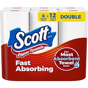 Paper Towels, Choose-A-Sheet, 6 Double Rolls = 12 Regular Rolls