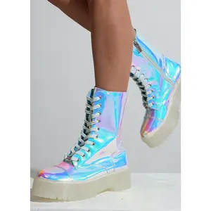 Opal Combat Boot for Women - Casual and Comfortable Thick Shoe - Girl