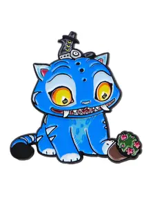 Cute Cat Monster Brooch Pin, Flower Brooch Pin, Fashion Party Accessory, Birthday Gift for Family Friends, All Seasons Wearable Jewelry
