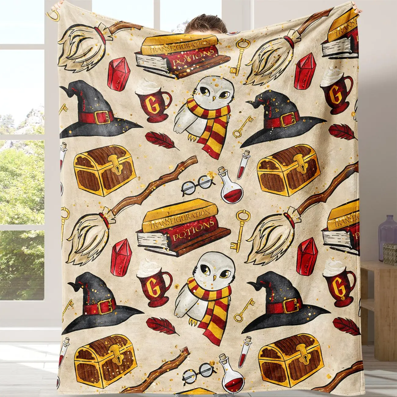 Cartoon Pattern Blanket, Soft Cozy Throw Blanket with Storage Bag, Air-conditioned Room Blanket for Bed, Halloween Decor Warm Napping Blanket for Home & Office, Valentine's Day Gift, Travel Blanket, Cartoon Printed Blanket