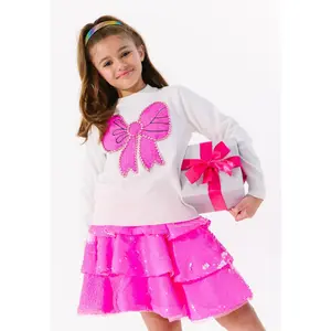 Hot Pink 3 Tier Sparkle Skirt