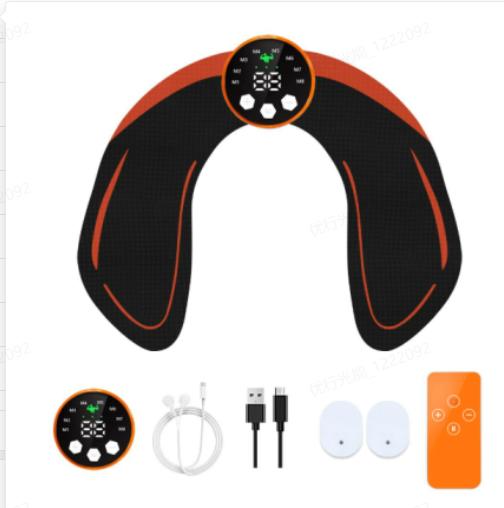 Rechargeable EMS Hip Trainer & Butt Lifting Muscle Stimulator for Men & Women, Portable TENS Massager with Remote & Extra Electrode Pads for Full Body Toning, Soreness Relief, Home Fitness