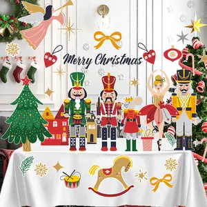 30pcs Christmas Decor Props Kit,  Christmas Tree Nutcracker Ballet Girl Mouse King Cutouts
