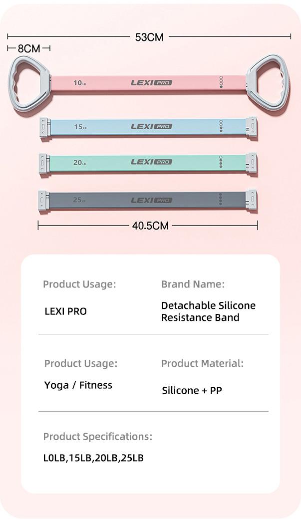 LEXI Resistance Bands Figure 8 Exercise Resistance Bands Silicone Material Expander Band  Home Gym Yoga Equipment   Fitness Accessories
