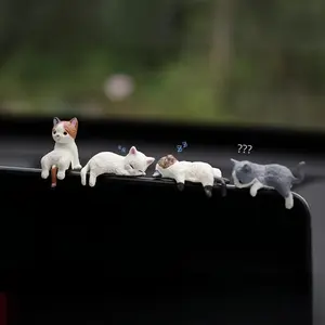 Car Dashboard Decoration, 4 Counts Car Interior Ornament, Car Dashboard Miniature Figurines, Car Interior Accessories