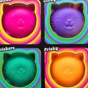 Miniature car head squishies 4pack stress relief tot
