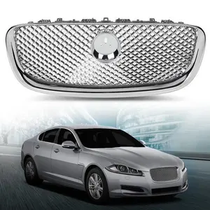 New Fit For 2012-2015 Jaguar XF XFR Silver Front Bumper Upper Mesh Grille