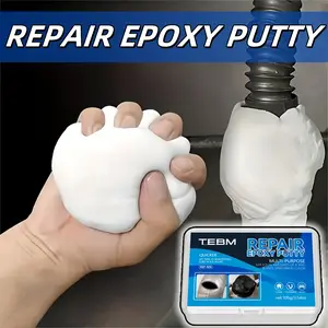 Epoxy repair paste, resistant to high temperatures and water, type AB, used for metal repair, automotive and household appliance maintenance, compatible with plastics, woods, stones and concrete.