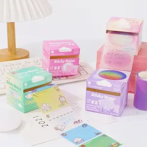 105pcs Transparent Pearl Pull-Out Sticky Notes, Morandi Index Stickers for Students, Note Pads for Learning and Office Use, Office Supplies