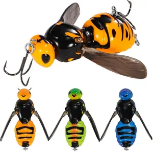 Fishing Lures, 3-Piece Topwater Lures for Bass, Walleye, and Pike, 2025 New Wasp-Style Top Water Crawler for Freshwater & Saltwater Fishing, 2.6in, 15g