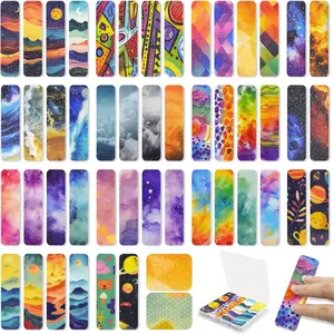 48 Pieces Calm Anxiety Sensory Stickers - Sensory Strips Different Textures with Storage Box for Office - Adult & Teen Stress and Fidget Relief Stickers