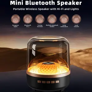 Harman Audio Portable Bluetooth Speaker, Wireless Glaze Bluetooth Audio - Type C Charging, TWS Stereo Sound, 5 RGB Lighting Modes, Long Battery Life, Ideal Festival Gift