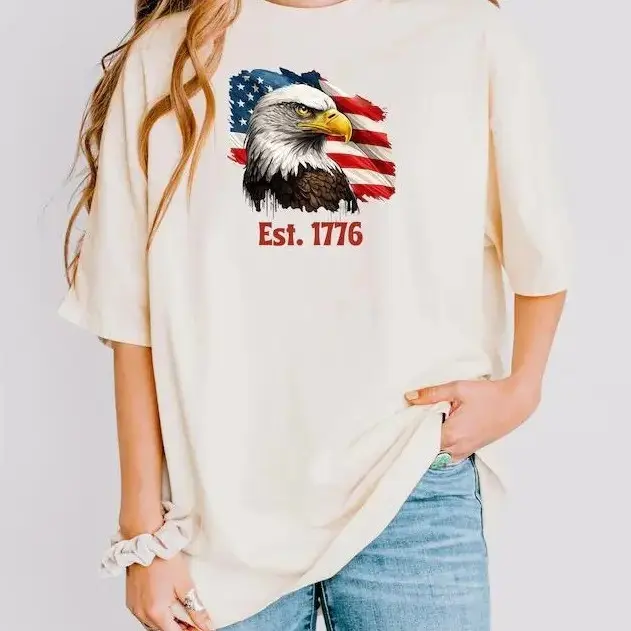 EST. 1776 American Eagle Shirt, Patriotic USA Freedom T Shirt, Vintage Eagle Graphic Tee, Fourth of July Shirt, Comfort Colors Tee