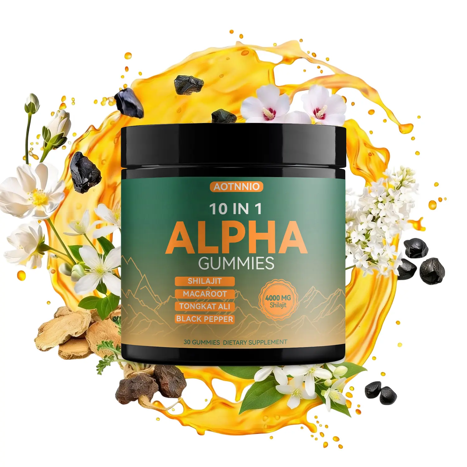 Summervibes | Alpha 10-in-1 Shilajit Gummies | Zero Sugar Vegan Blend  Ashwagandha, Tongkat Ali & Maca  Boost Focus  Stamina, Dietary Supplement for Men and Women