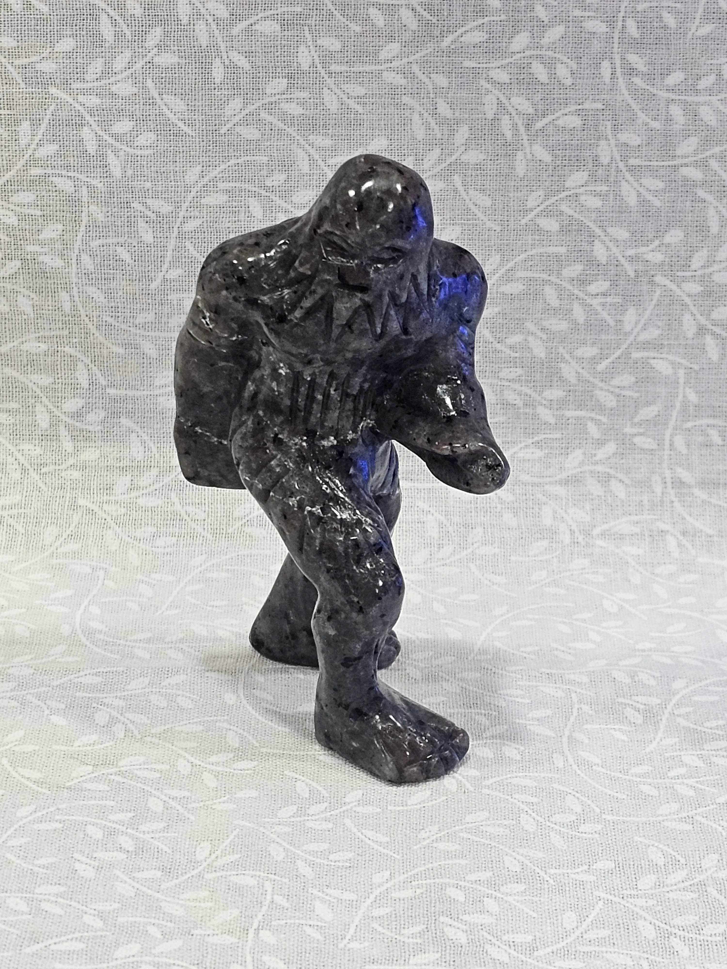 Yooperlite Crystal Bigfoot Figurine UV Active 3.5 Inch