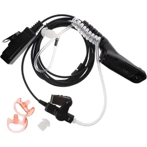® Acoustic Tube Earpiece with PTT Mic for Motorola XPR6500 XPR6550 XiR P8268 DP3401 DP3601 APX6000 APX7000 Radio, Covert Air Tube Headset with Ear Tips