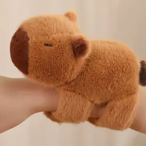 Plush Capybara Slap Bracelets, Festive Animal Themed Wristbands for Parties, Birthday Christmas Gift and Celebration Favors