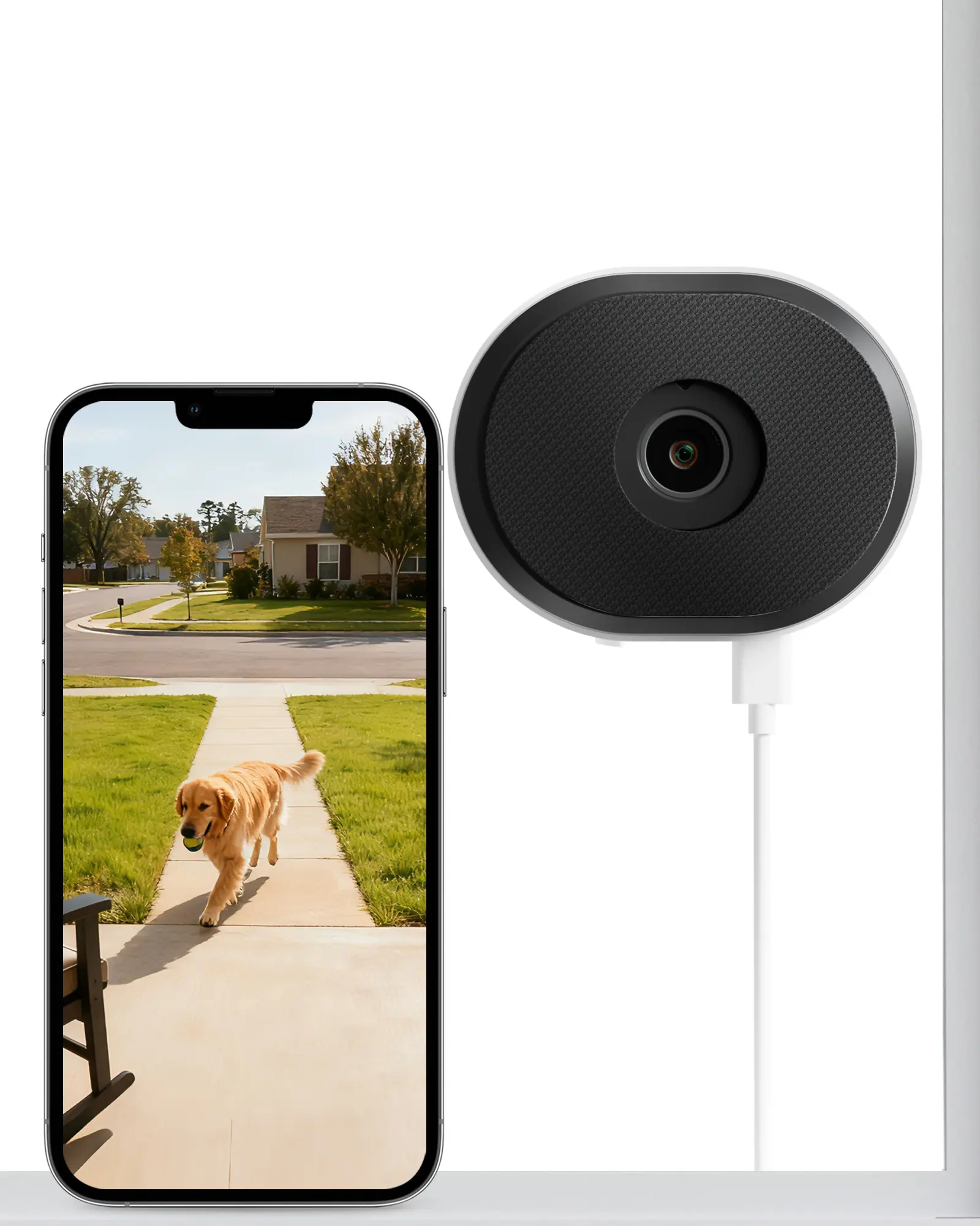 Anlapus Window Security Camera, Glass-Mount No-Drill Install,Plug-in WiFi Indoor Camera for Home Security, Clear Outdoor View Through Window,Color Night Vision, Motion Detection, Two-Way Talk, Easy Install,Remote Viewing,(Memory Card not Included)