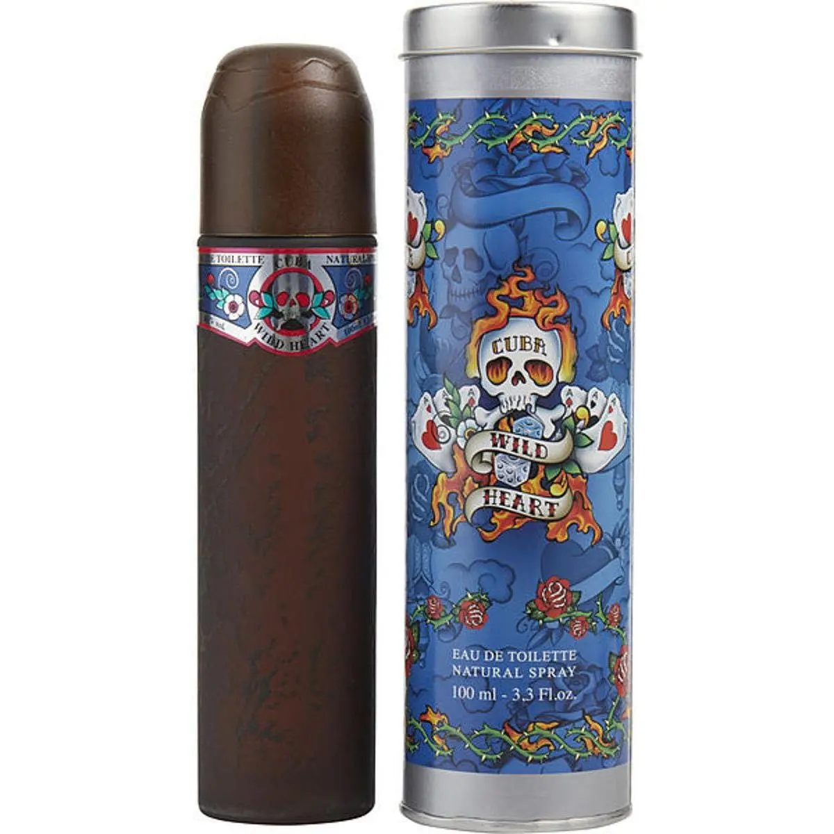 Cuba Wild Heart Men's Fragrance Cologne - 3.3oz Woody, Mysterious Eau de Toilette (EDT), Spray-On, Botanical, Masculine, New Boxed Packaged Men's Fragrance, Spray-On Men's Fragrance