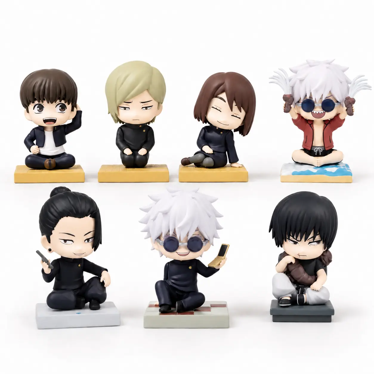 Jujutsu Kaisen Sitting Chibi Figure Blind Box Cute Young Gojo & Geto Mini Figurines Anime Desk Decor Collectible Gift For Jujutsu Kaisen Fans