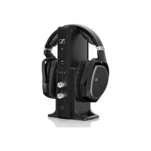 Sennheiser Consumer Audio RS 195 RF Wireless Headphone Systems for TV Listening with Selectable Hearing Boost Preset,Black