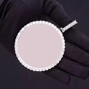 2053 FLEXIN' CIRCLE | Custom Large Round Paved Pendant, Same Layered Necklace as Rappers summerwins