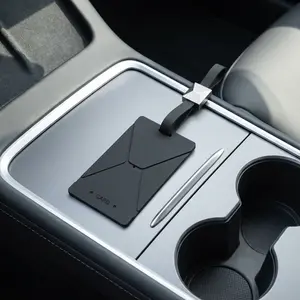 Silicone Key Card Protective Cover with Strap – Soft TPE Scratch-Resistant Holder for Model 3 & Model Y Key Card