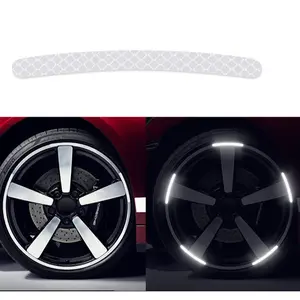 20pcs Car Wheel Hub Reflective Sticker, Car Wheel Hub Luminous Safety Reflective Strip, Creative Decoration Reflective Sticker for Automobile Truck Rims