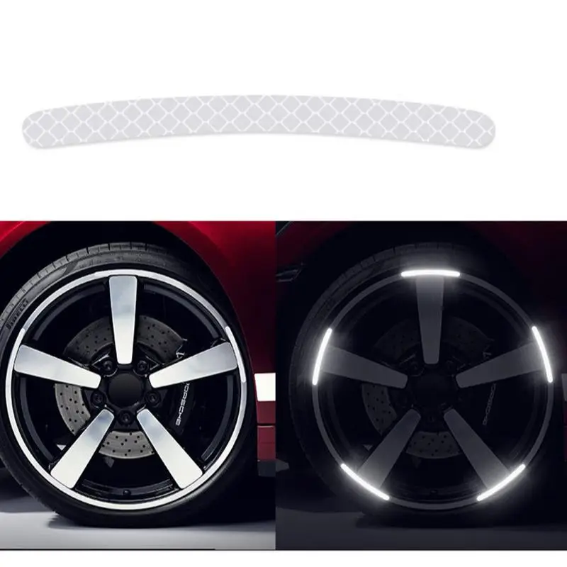 20pcs Car Wheel Hub Reflective Sticker, Car Wheel Hub Luminous Safety Reflective Strip, Creative Decoration Reflective Sticker for Automobile Truck