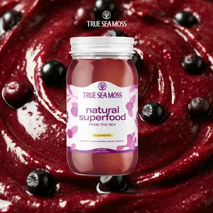 TrueSeaMoss Elderberry Irish Sea Moss Gel – Rich in Minerals & Vitamins – supports Immune, improves digestion, boosts energy, skin & hair health