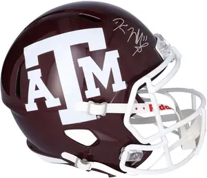 Kellen Mond Texas A&M Aggies Autographed Riddell Maroon Replica Mini Helmet - Fanatics Authentic Certified