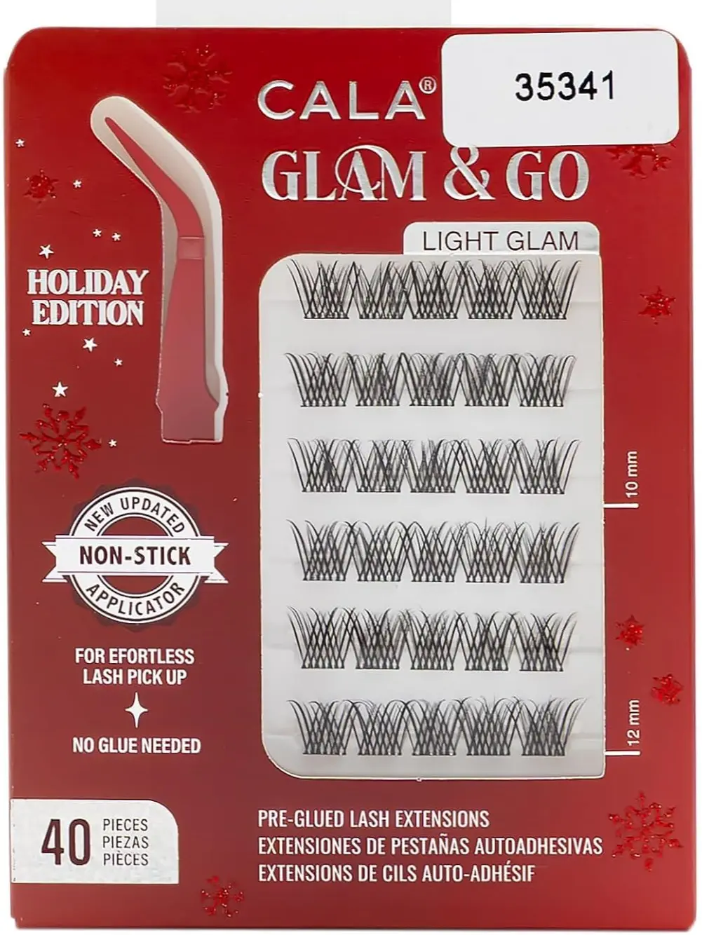 CALA Glam & Go Pre-Glued Lash Clusters – Light Glam (Holiday Limited Edition), 40 pc