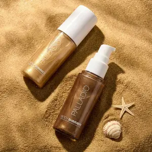 Palladio Body Shimmer Gel, Lightweight Water-Based Body Glow with Aloe, Hyaluronic Acid, Vitamin E & Panthenol, Buildable Radiant Shimmer, Vegan, Gluten-Free, Cruelty-Free