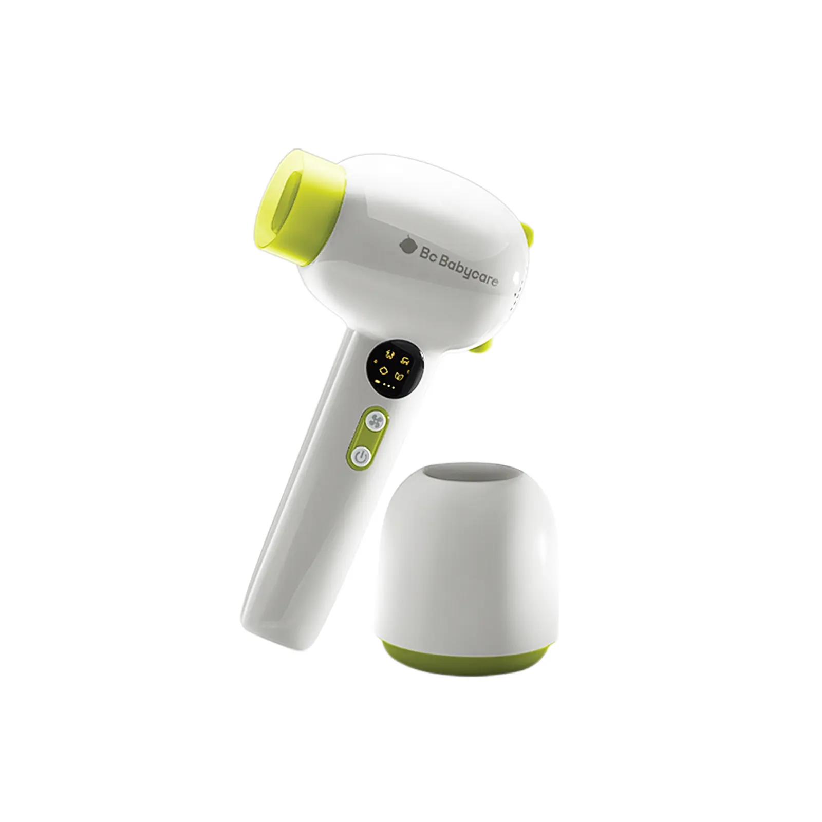 Bc Babycare Gentle Cordless Hair Dryer for Babies and Kids, Quiet Portable Mini Dryer with Low Heat/Speed, 4 Modes for Hair, Diapers, and Body