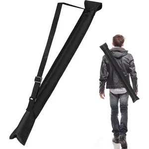 Black 32 Inches Long Pool Cue Case Carrying Case for 1/2 Billiard Pool Cue Stick