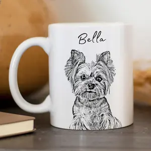 Custom Pet Mug Using Pet Photo + Name Custom Dog Mug Dog Coffee Cup Personalized Pet Mugs Dog Mom Mug Personalized Cat Dad Mug New Dog Mug