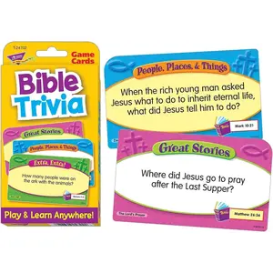 Bible Trivia Card Game for Families & Friends | Fun Christian Game Night | Bible Quiz for All Ages allthingsaura