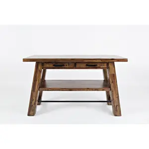 Cannon Valley Distressed Industrial Trestle 50" Sofa Table
